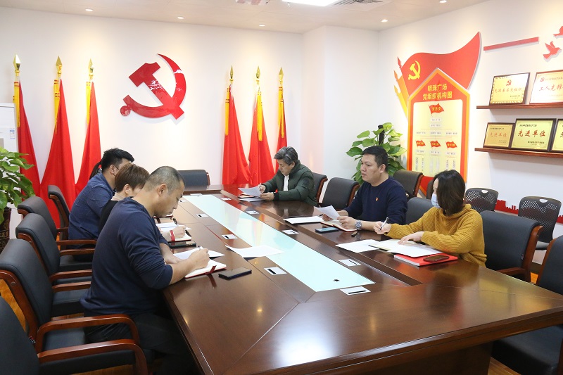 明珠广场行政党支部组织集中学习 《中国共产党第十九届中央委员会第六次全体会议公报》